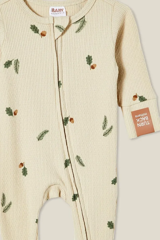 Baby Rompers and All In Ones Cotton On Organic Newborn Pointelle Zip Romper Rainy Dayfloating Acorns