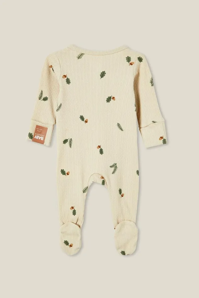 Baby Rompers and All In Ones Cotton On Organic Newborn Pointelle Zip Romper Rainy Dayfloating Acorns