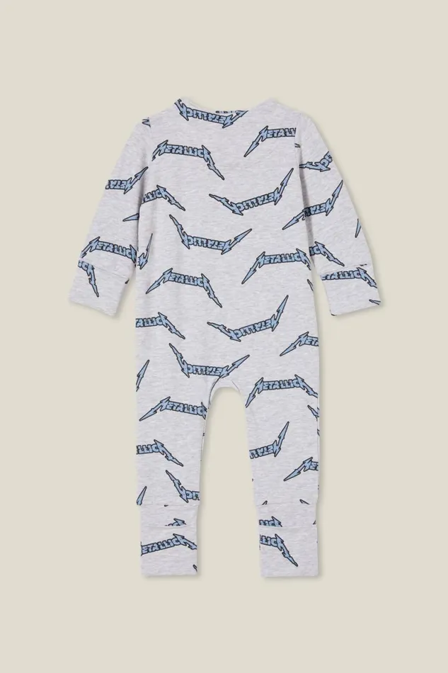 Baby Rompers and All In Ones Cotton On The Billie Long Sleeve Zip Romper License Lcn Pro Cloud Marlemetalica Stamp