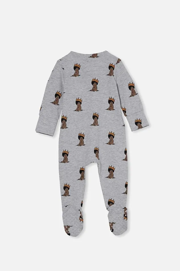 Baby Rompers and All In Ones Cotton On The Long Sleeve Zip Romper UsaLcn Lcn Mt Cloud Marlebaby Biggie