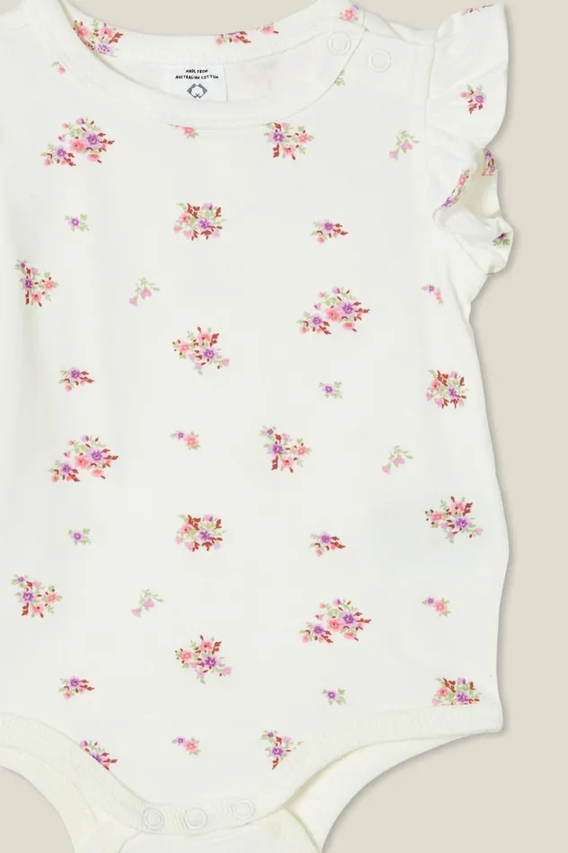 Baby Rompers and All In Ones Cotton On The Sleeveless Ruffle Bubbysuit Vanillasally Floral