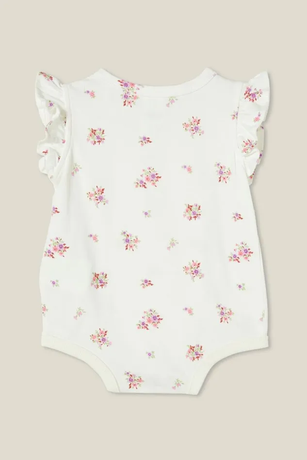 Baby Rompers and All In Ones Cotton On The Sleeveless Ruffle Bubbysuit Vanillasally Floral