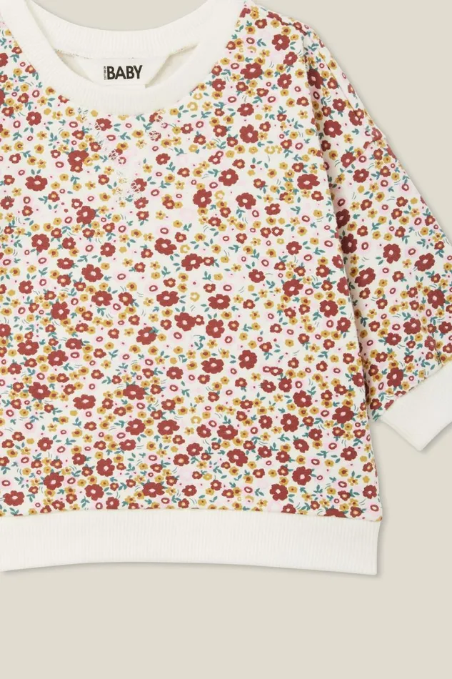 Baby Sweatshirts and Sweatpants Cotton On Alma Drop Shoulder Sweater Vanillahelena Floral