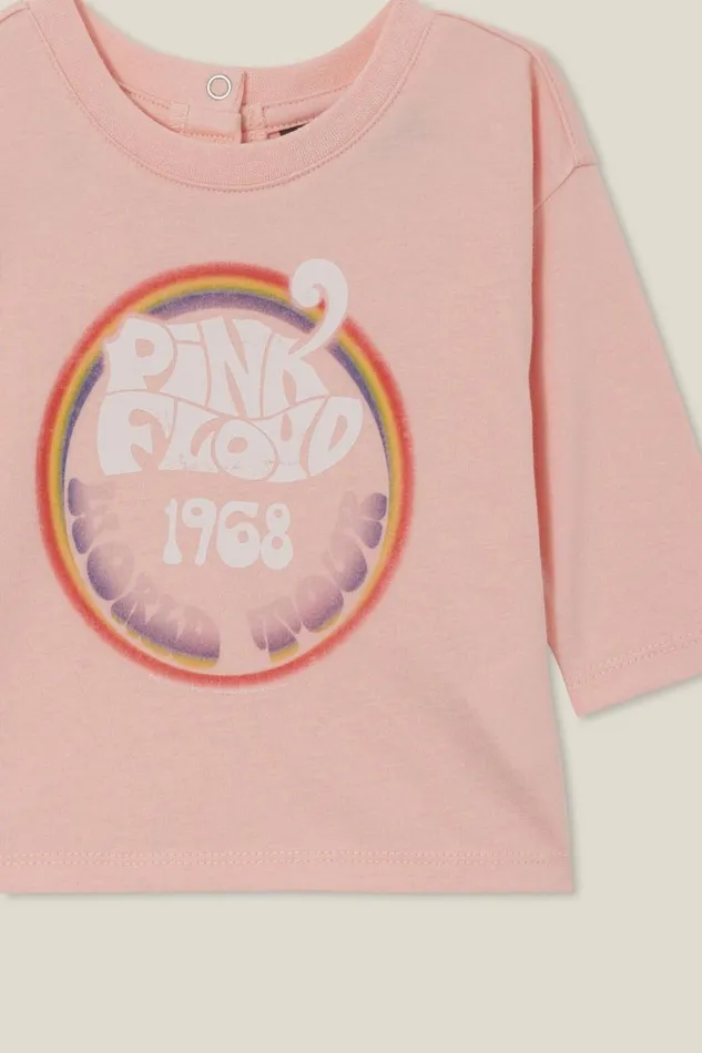 Baby Tops Jackets and Sweaters Cotton On Andie Drop Shoulder Long Sleeve Tee Lcn Lcn Per Pinkypink Floyd World Tour