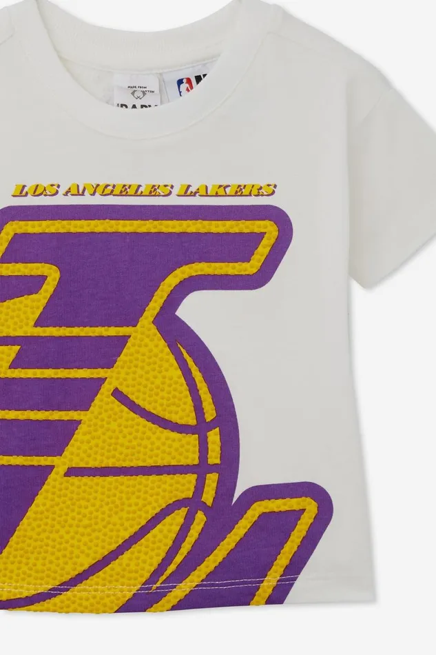 Baby Tops Jackets and Sweaters Cotton On Andie Drop Shoulder Tee Lcn Lcn Nba Vanillala Lakers Oversized Logo