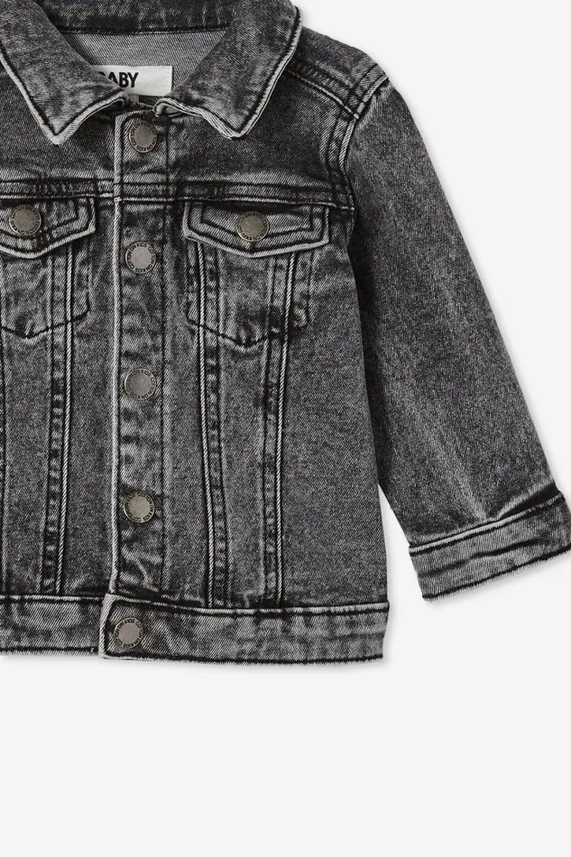 Baby Tops Jackets and Sweaters Cotton On Cher Denim Jacket Cottesloe Washed Black
