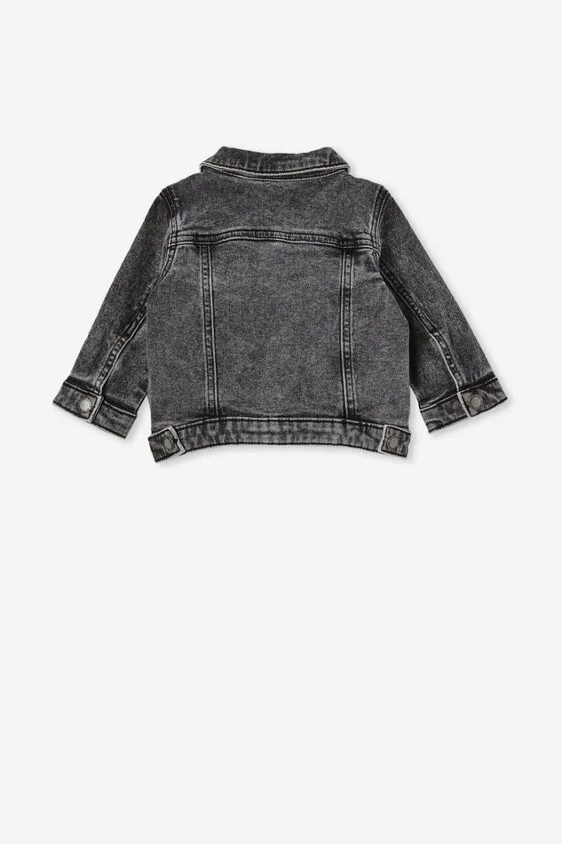 Baby Tops Jackets and Sweaters Cotton On Cher Denim Jacket Cottesloe Washed Black