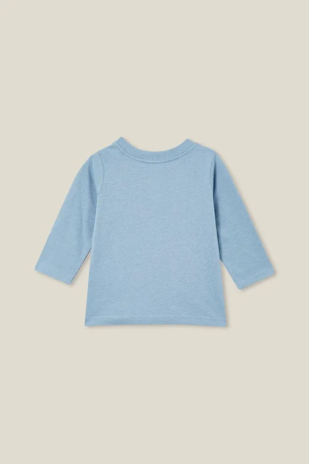 Baby Tops Jackets and Sweaters Cotton On Jamie Long Sleeve Tee Dusty Blueround Up Derby