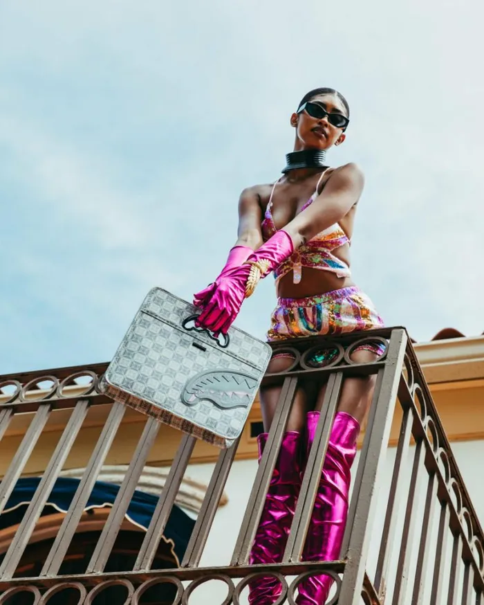 Bags SPRAYGROUND AI8 AFRICAN INTELLIGENCE BOOKED and BUSY CITY SAVVY HANDBAG
