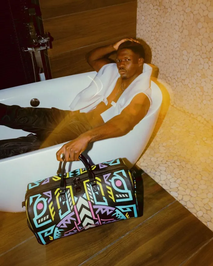 Bags SPRAYGROUND AI PATH TO THE FUTURE III DUFFLE 8211 SANDFLOWER COLLAB GLOW IN THE DARK