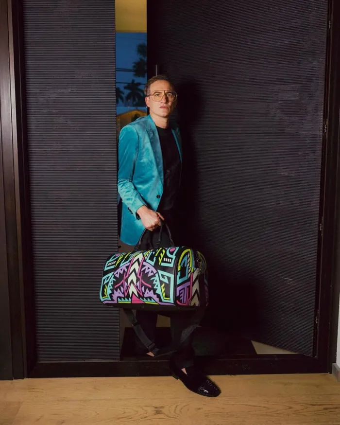 Bags SPRAYGROUND AI PATH TO THE FUTURE III DUFFLE 8211 SANDFLOWER COLLAB GLOW IN THE DARK