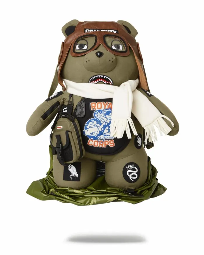 Bags SPRAYGROUND CALL OF DUTY AVIATOR FEARLESS MONEYBEAR TEDDYBEAR BACKPACK