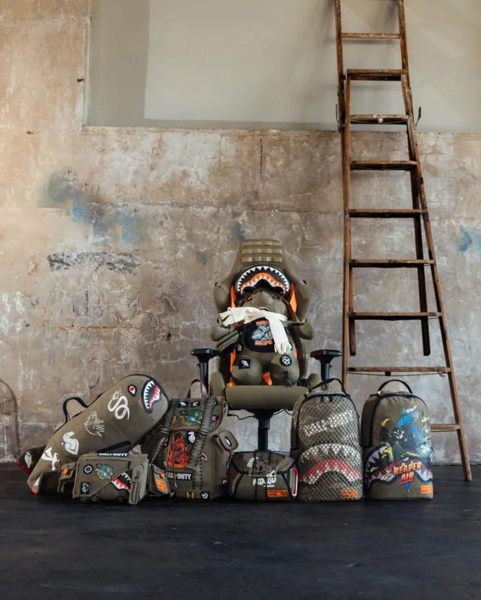 Bags SPRAYGROUND CALL OF DUTY AVIATOR FEARLESS MONEYBEAR TEDDYBEAR BACKPACK