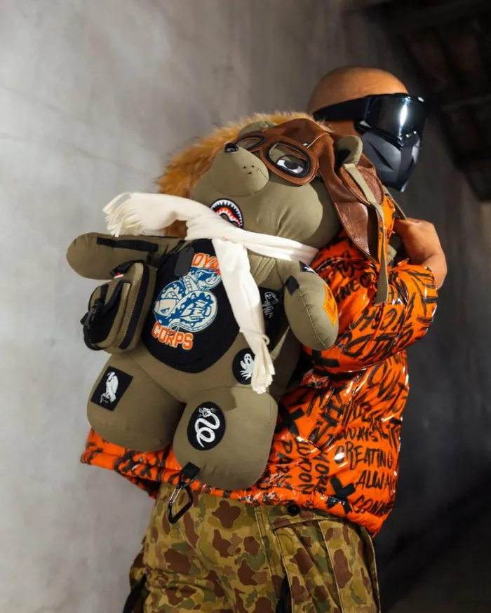 Bags SPRAYGROUND CALL OF DUTY AVIATOR FEARLESS MONEYBEAR TEDDYBEAR BACKPACK