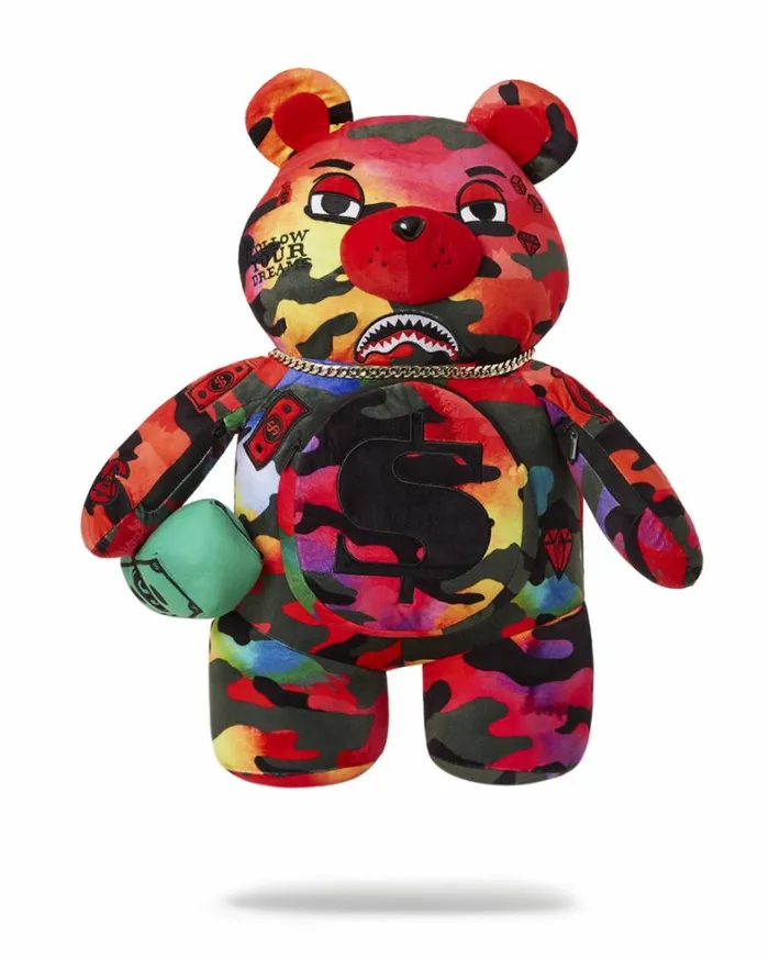 Bags SPRAYGROUND CAMOBURST MONEYBEAR TEDDYBEAR BACKPACK