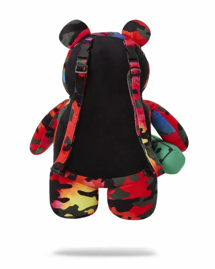Bags SPRAYGROUND CAMOBURST MONEYBEAR TEDDYBEAR BACKPACK