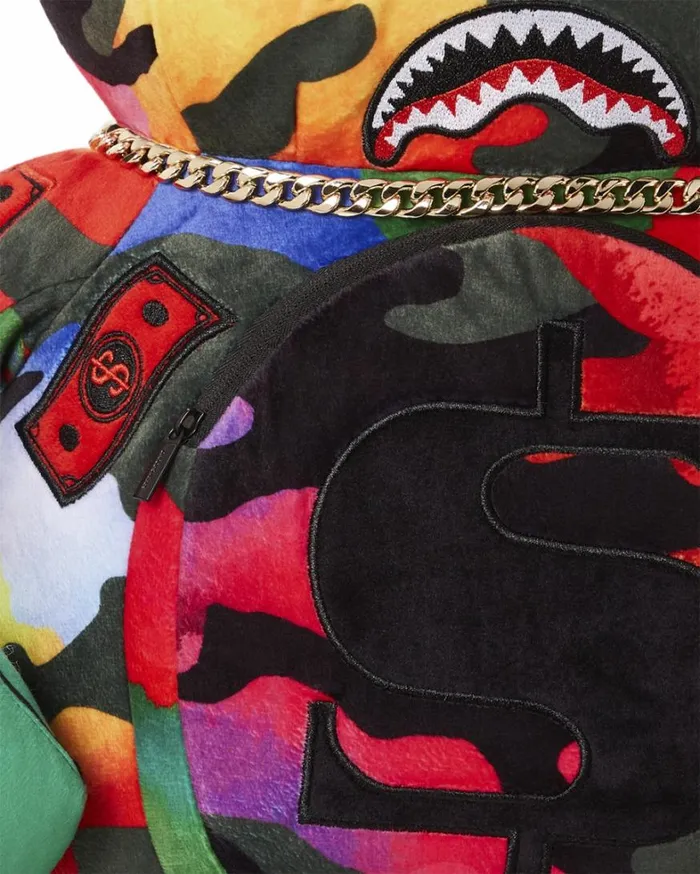 Bags SPRAYGROUND CAMOBURST MONEYBEAR TEDDYBEAR BACKPACK