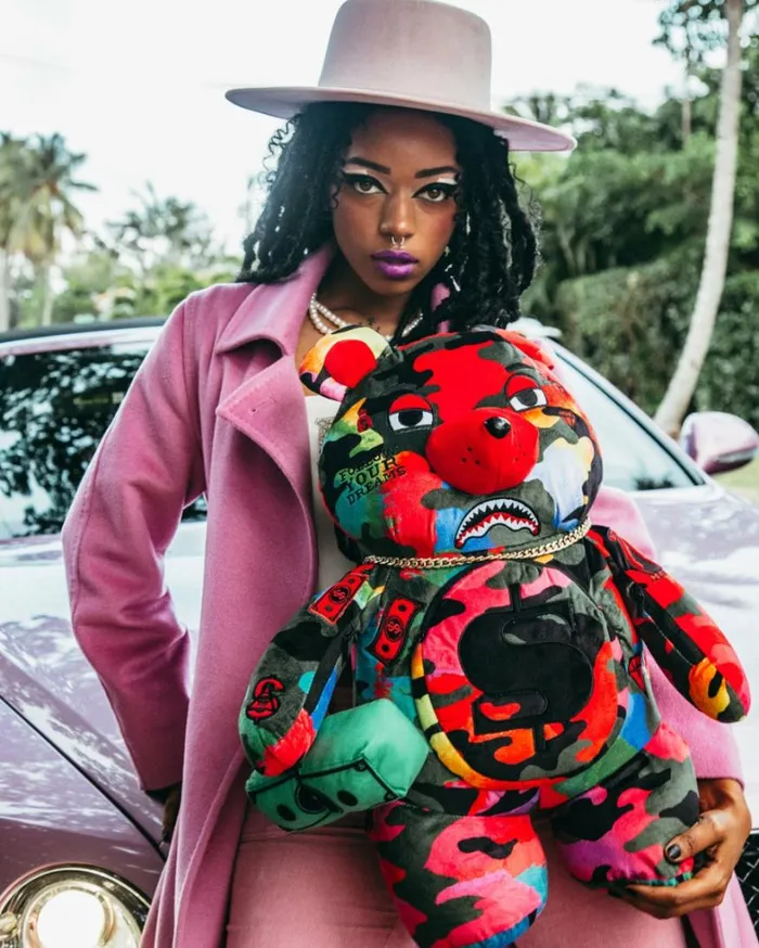 Bags SPRAYGROUND CAMOBURST MONEYBEAR TEDDYBEAR BACKPACK