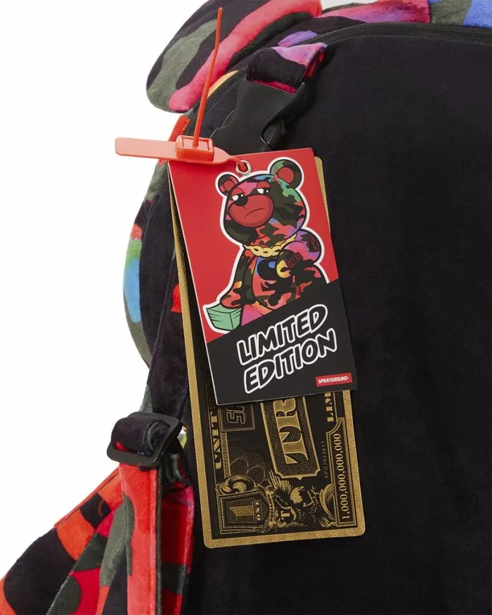 Bags SPRAYGROUND CAMOBURST MONEYBEAR TEDDYBEAR BACKPACK