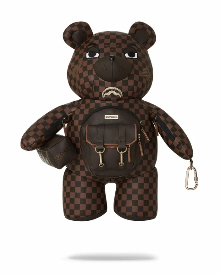 Bags SPRAYGROUND CHECKMATE ROYALE MONEYBEAR TEDDYBEAR BACKPACK