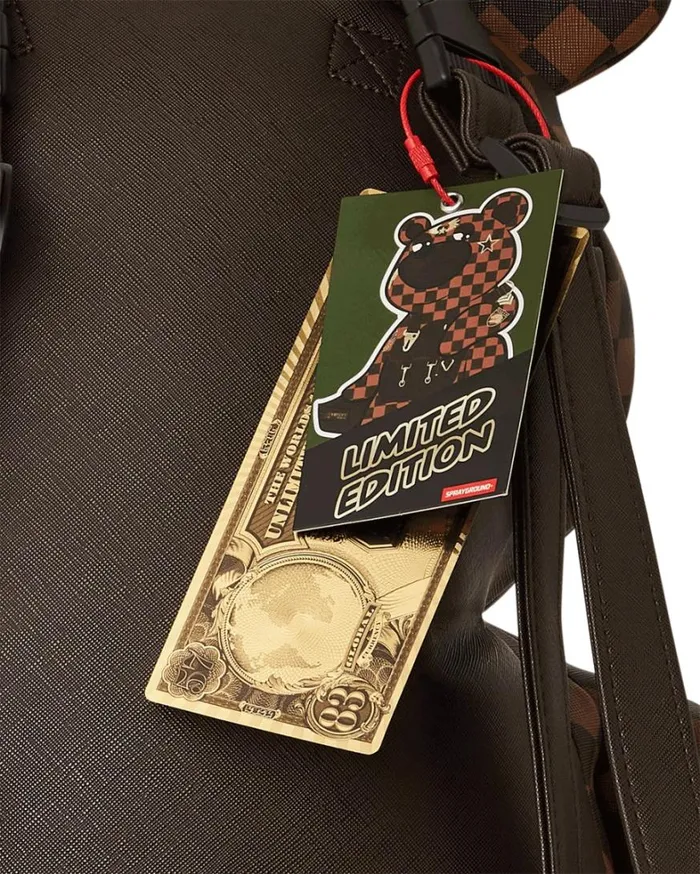 Bags SPRAYGROUND CHECKMATE ROYALE MONEYBEAR TEDDYBEAR BACKPACK