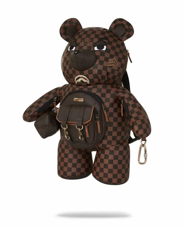Bags SPRAYGROUND CHECKMATE ROYALE MONEYBEAR TEDDYBEAR BACKPACK
