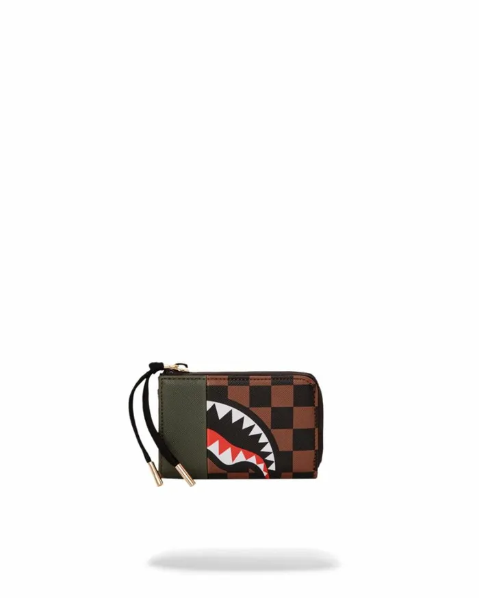 Bags SPRAYGROUND EXTERIOR GOLD ZIP POCKET SHARKS IN PARIS WALLET