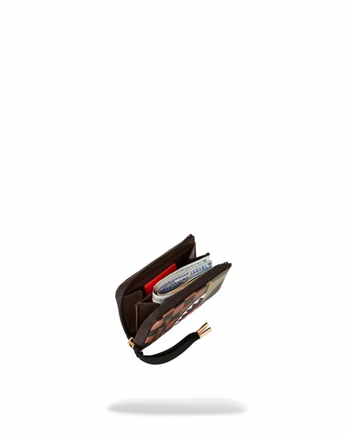 Bags SPRAYGROUND EXTERIOR GOLD ZIP POCKET SHARKS IN PARIS WALLET