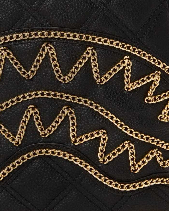 Bags SPRAYGROUND NOIR QUILT GOLD CHAIN SHARK SAVAGE BACKPACK