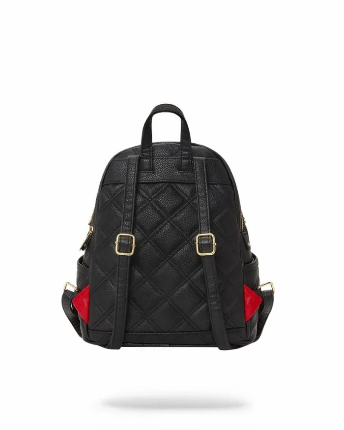 Bags SPRAYGROUND NOIR QUILT GOLD CHAIN SHARK SAVAGE BACKPACK