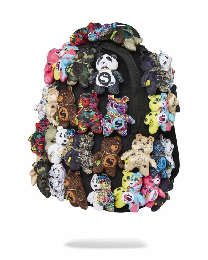 Bags SPRAYGROUND PACK OF BEARS REAL PLUSH BEARS RUNWAY PIECE BACKPACK 8211 SUPER EXCLUSIVE