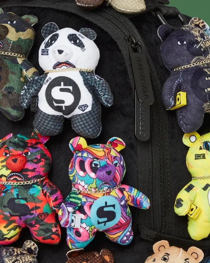 Bags SPRAYGROUND PACK OF BEARS REAL PLUSH BEARS RUNWAY PIECE BACKPACK 8211 SUPER EXCLUSIVE