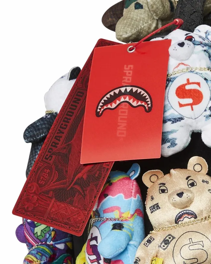 Bags SPRAYGROUND PACK OF BEARS REAL PLUSH BEARS RUNWAY PIECE BACKPACK 8211 SUPER EXCLUSIVE