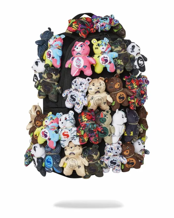Bags SPRAYGROUND PACK OF BEARS REAL PLUSH BEARS RUNWAY PIECE BACKPACK 8211 SUPER EXCLUSIVE