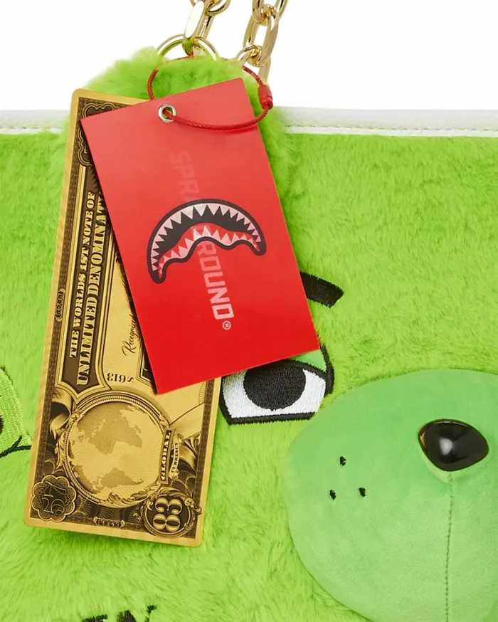 Bags SPRAYGROUND PLUSH MONEYBEAR TOTE GREEN