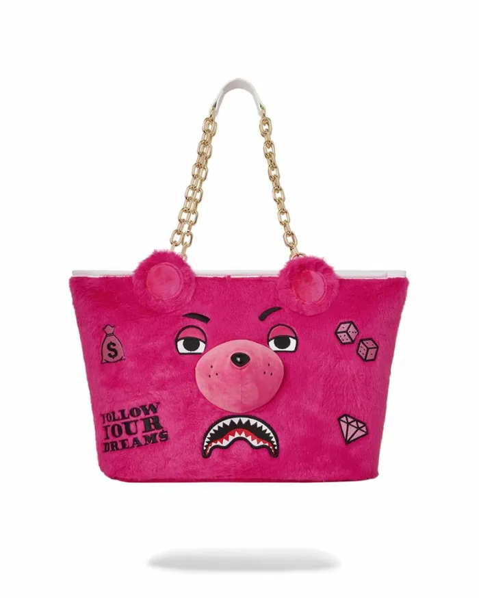 Bags SPRAYGROUND PLUSH MONEYBEAR TOTE PINK