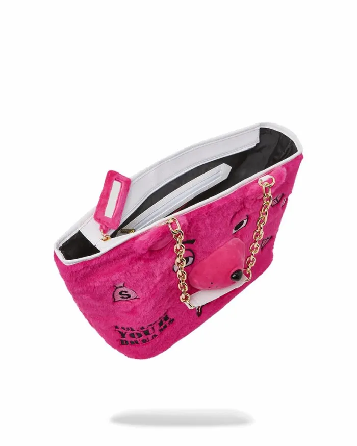 Bags SPRAYGROUND PLUSH MONEYBEAR TOTE PINK