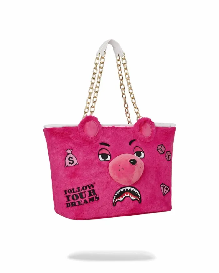 Bags SPRAYGROUND PLUSH MONEYBEAR TOTE PINK