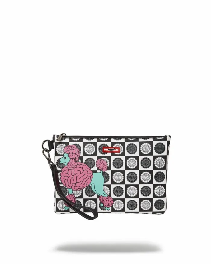 Bags SPRAYGROUND POODLE CHECK RON ENGLISH COLLAB POUCHETTE