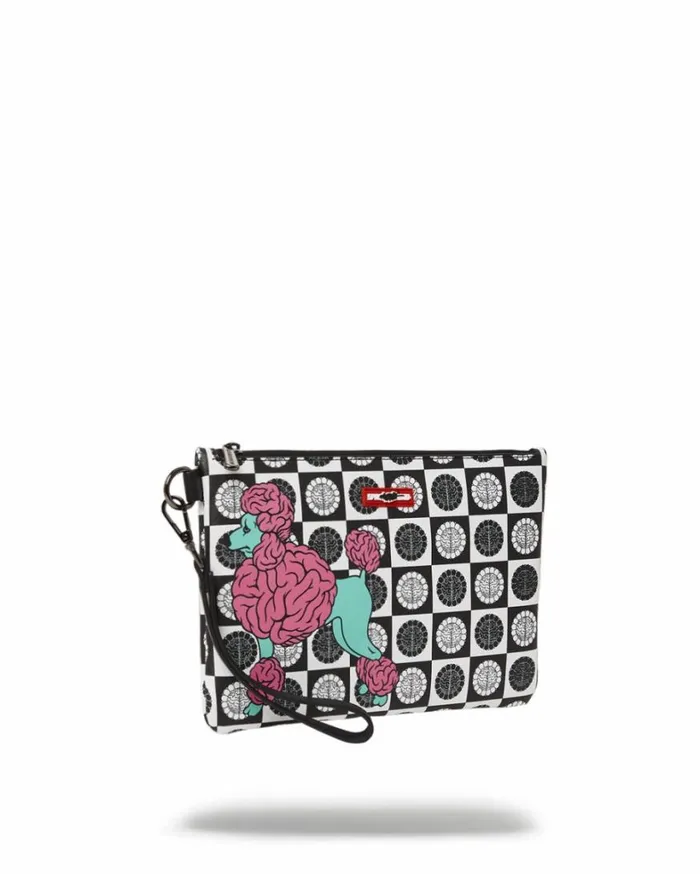 Bags SPRAYGROUND POODLE CHECK RON ENGLISH COLLAB POUCHETTE