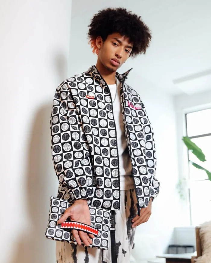 Bags SPRAYGROUND POODLE CHECK RON ENGLISH COLLAB POUCHETTE
