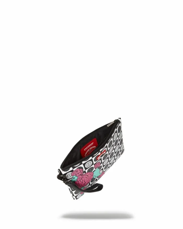Bags SPRAYGROUND POODLE CHECK RON ENGLISH COLLAB POUCHETTE