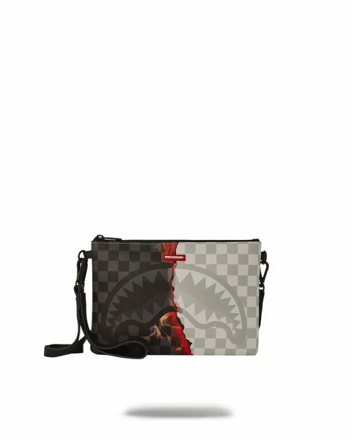 Bags SPRAYGROUND RING OF FIRE CROSSOVER CLUTCH W SHOULDER STRAP