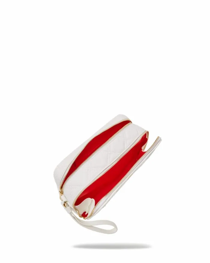 Bags SPRAYGROUND RIVIERA LE BLANC GOLD CHAIN SHARK TOILETRY BAG