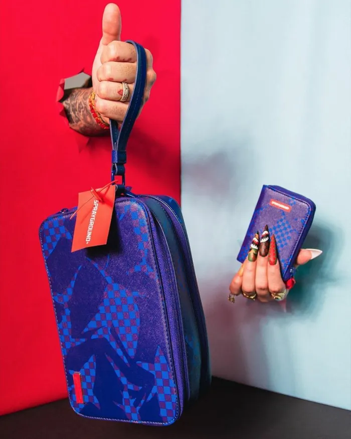 Bags SPRAYGROUND SHARK CHECK BLUE WALLET