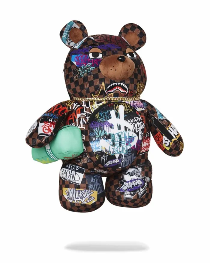 Bags SPRAYGROUND SHARKS IN PARIS THE RIZZ MONEYBEAR TEDDYBEAR BACKPACK