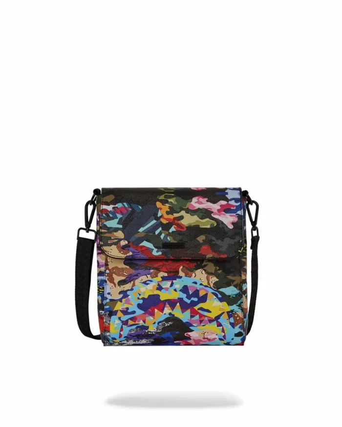 Bags SPRAYGROUND SLICED AND DICED CAMO MESSENGER SLING BAG