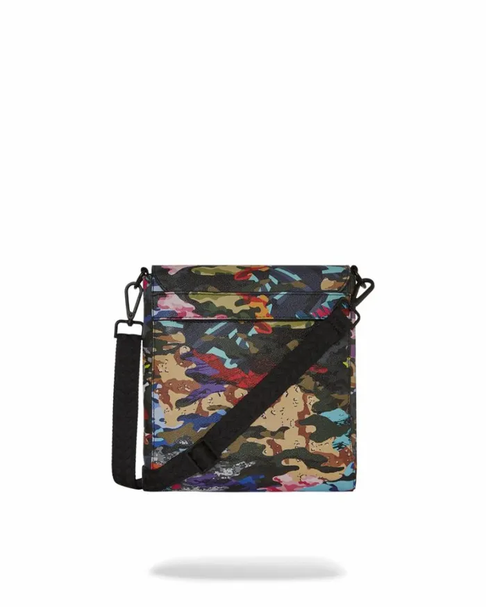 Bags SPRAYGROUND SLICED AND DICED CAMO MESSENGER SLING BAG