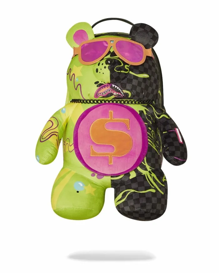 Bags SPRAYGROUND SLIME DIME MONEYBEAR TEDDYBEAR ON BACKPACK