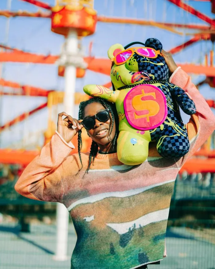 Bags SPRAYGROUND SLIME DIME MONEYBEAR TEDDYBEAR ON BACKPACK
